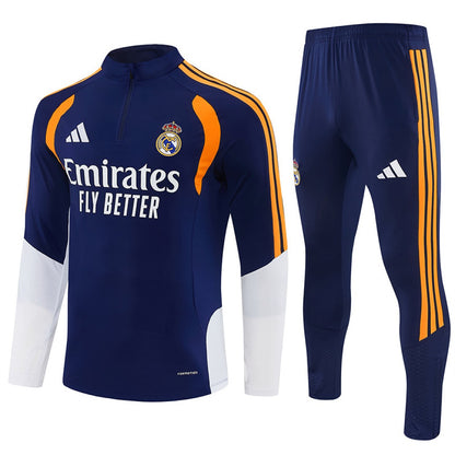 Survetement-Real-Madrid-Training-Homme/Enfant-2026-2027-Bleu-Royal-et-Jaune-1