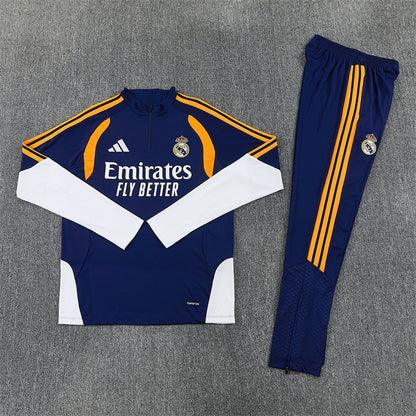 Survetement-Real-Madrid-Training-Homme/Enfant-2026-2027-Bleu-Royal-et-Jaune-3