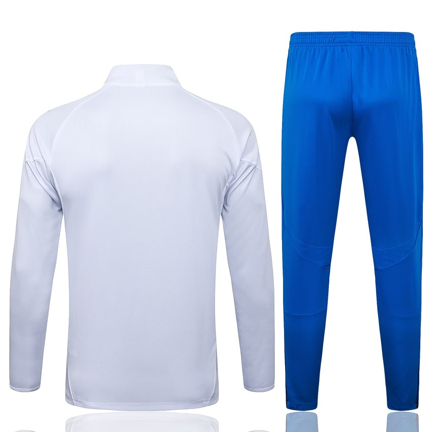 Chaqueta deportiva del Real Madrid para hombre/niño 2025-2026, blanca y azul | Fútbol