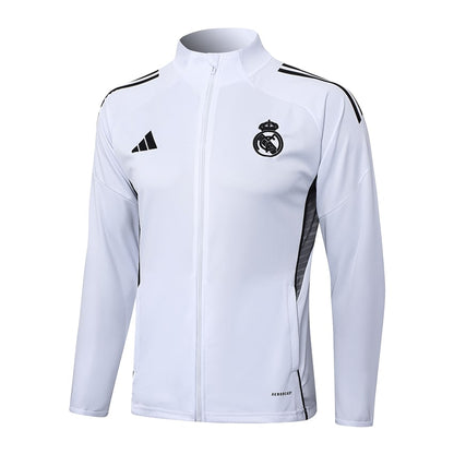 Survetement Real Madrid Veste Homme/Enfant  2025 2026 Blanc Clair | Foot Sport