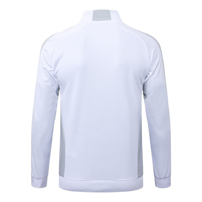 Survetement Real Madrid Veste Homme/Enfant  2025 2026 Blanc Gris | Foot Sport