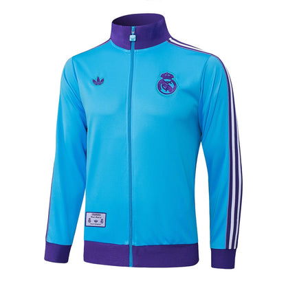 Survetement Real Madrid Veste Homme/Enfant  2025 2026 Bleu Ciel | Foot Sport
