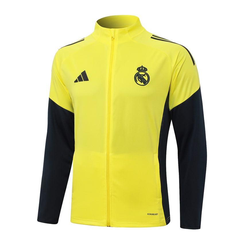 Chaqueta deportiva del Real Madrid para hombre/niño 2025-2026, amarillo claro | Fútbol
