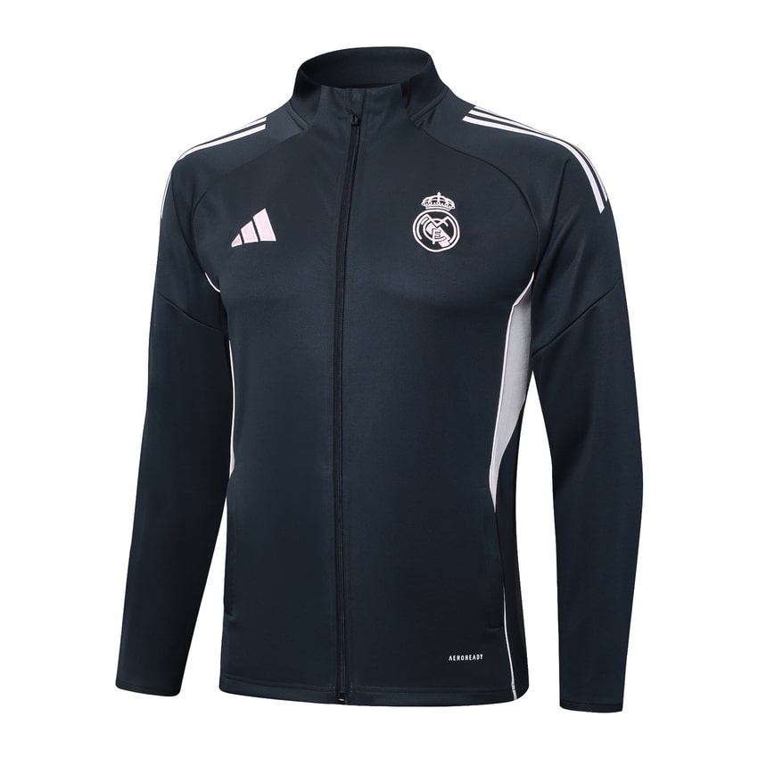 Survetement Real Madrid Veste Homme/Enfant  2025 2026 Noir Clair | Foot Sport