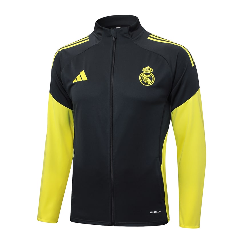Chaqueta deportiva del Real Madrid para hombre/niño 2025-2026, color negro oscuro | Fútbol