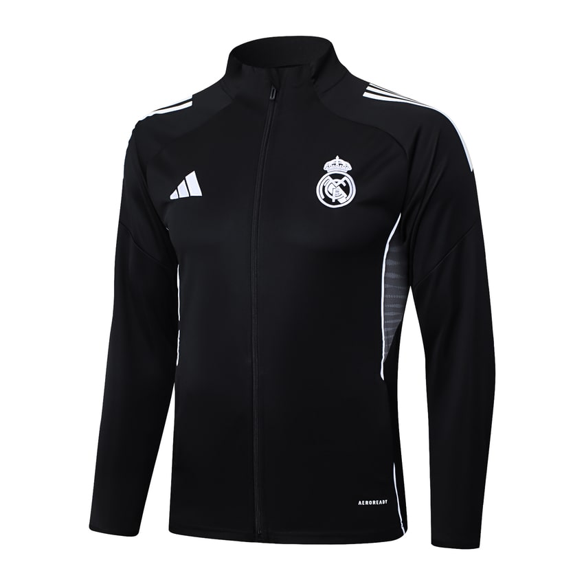 Survetement Real Madrid Veste Homme/Enfant  2025 2026 Noir Sombre | Foot Sport