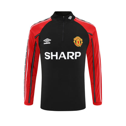 Veste Manchester United Training Homme 1998 1999 Noir Rouge