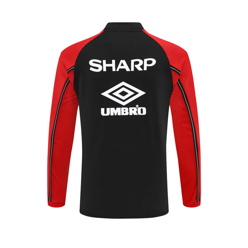 Veste Manchester United Training Homme 1998 1999 Noir Rouge