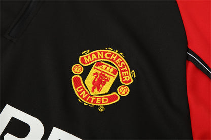 Veste Manchester United Training Homme 1998 1999 Noir Rouge
