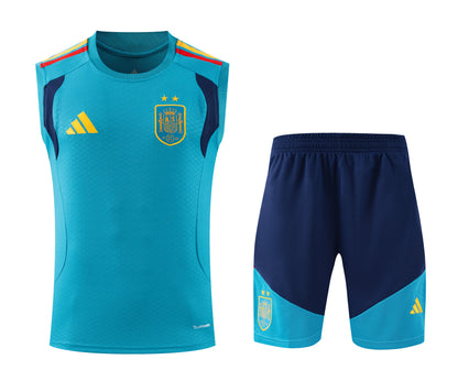 Debardeur Short Espagne 2 etoiles Homme 2026 2027 Bleu Clair | Foot Sport
