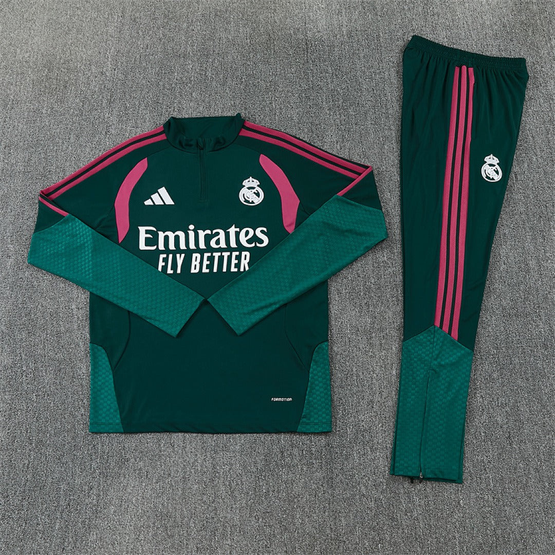 Survetement Real Madrid Training Homme/Enfant 2026 2027 Vert Foncé