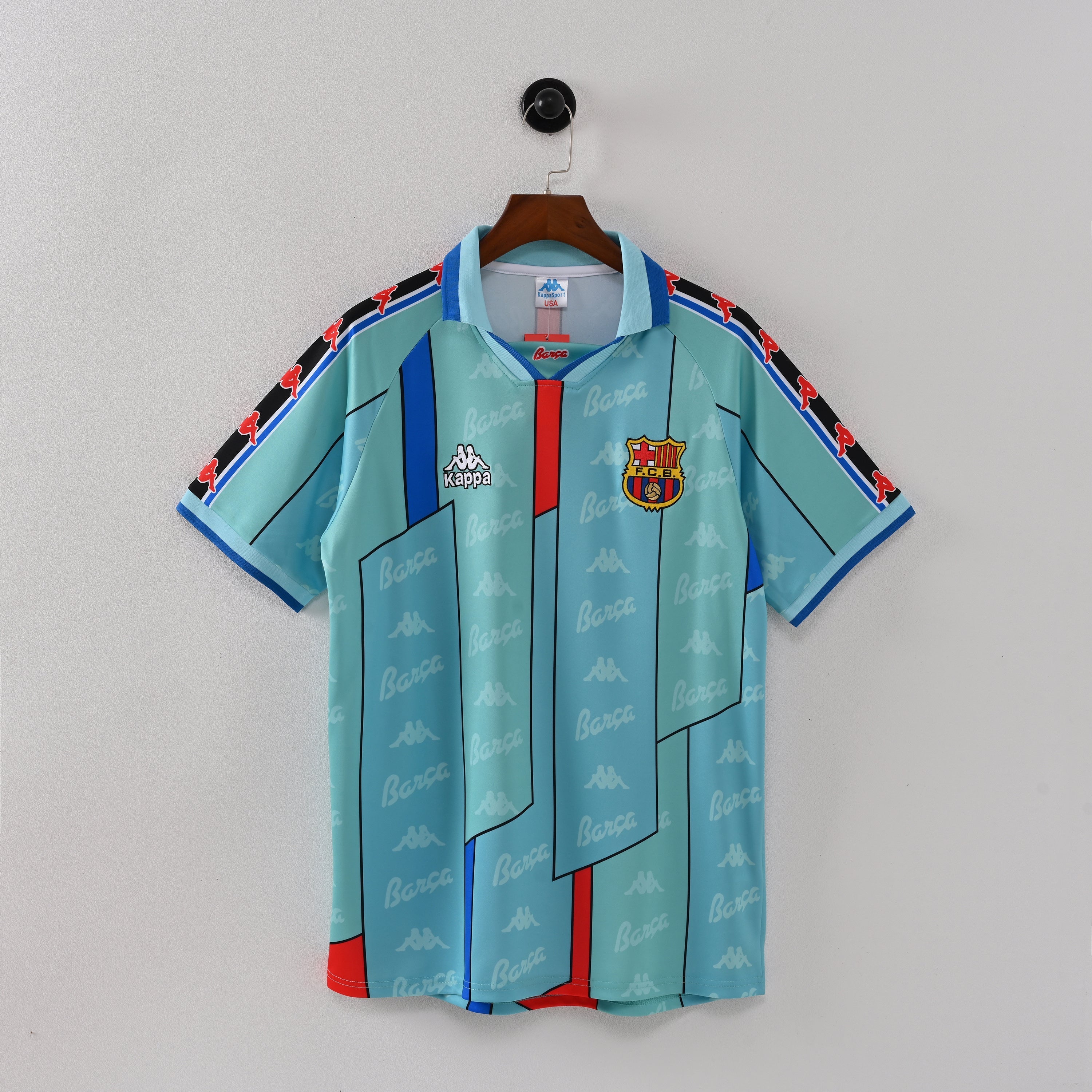 デザイン◎ FC Barcelona game shirt Vintage Barcelona 1996-1997 Away Retro Football Shirt for Men – Foot Sport