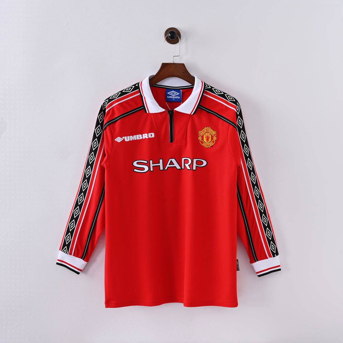 Maillot Manchester United Retro Vintage Manches Longues 1998-1999 Domicile Homme | Foot Sport
