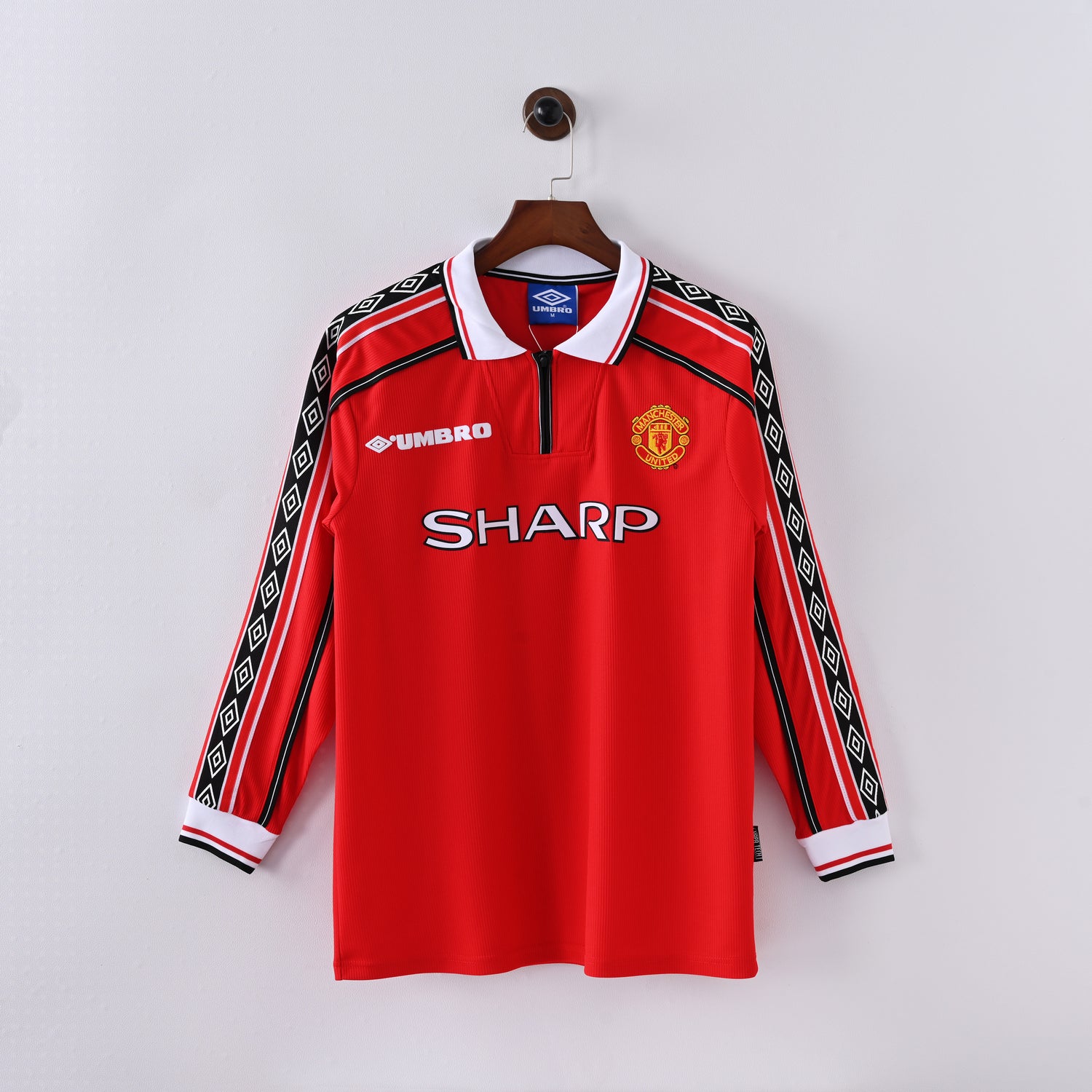 Maillot Manchester United Retro Vintage Manches Longues 1998-1999 Domicile Homme | Foot Sport
