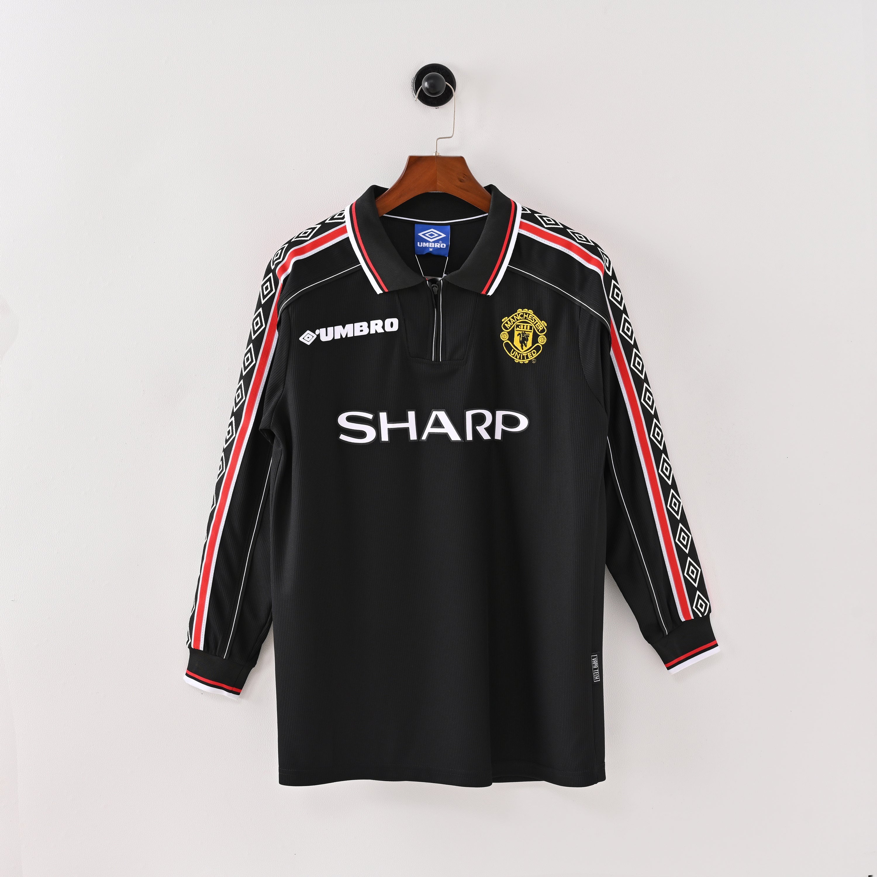 Men's Manchester United Long Sleeve Retro Vintage 1998-1999 Third