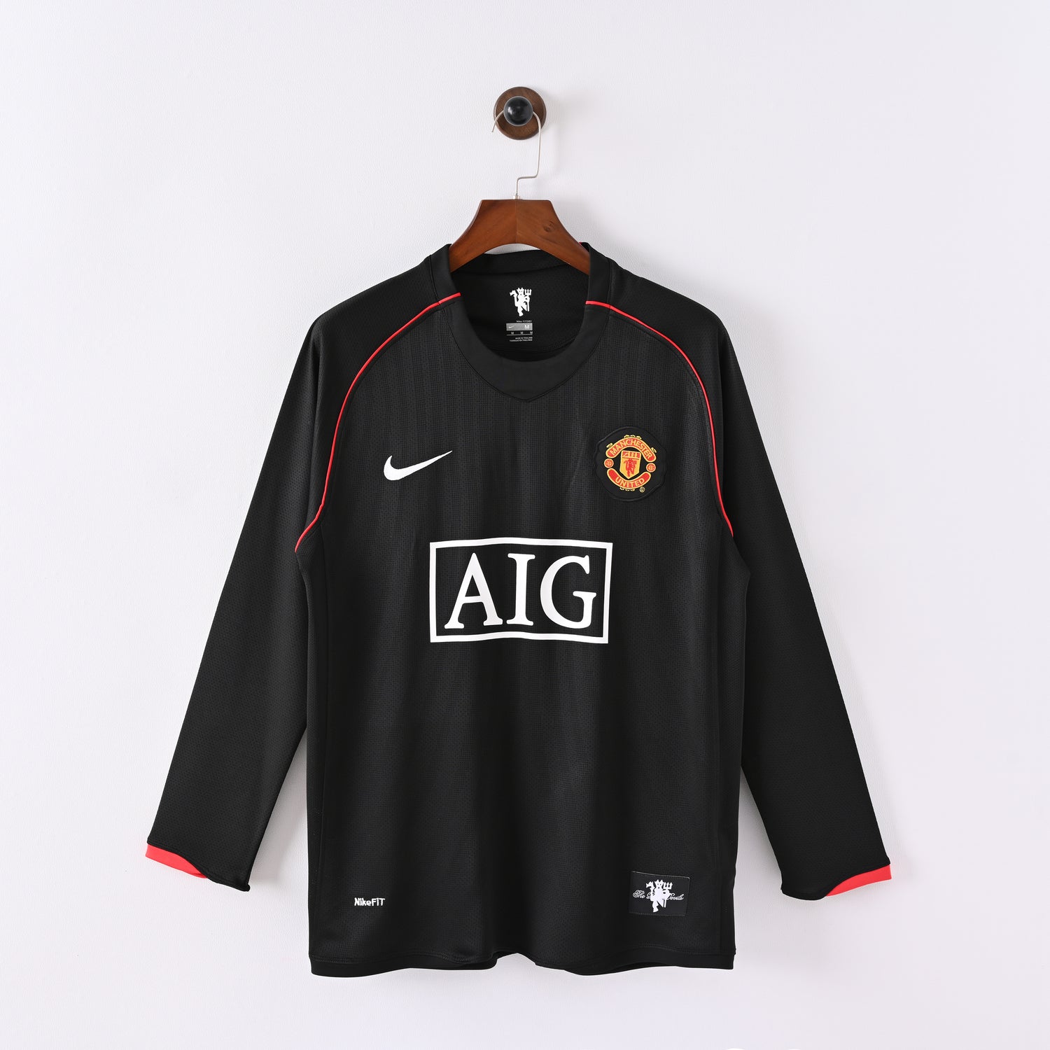Maillot Manchester United Retro Vintage Manches Longues 2007-2008 Exterieur Homme | Foot Sport