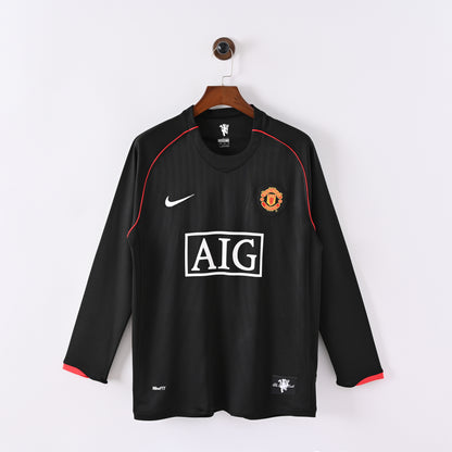 Maillot Manchester United Retro Vintage Manches Longues 2007-2008 Exterieur Homme | Foot Sport