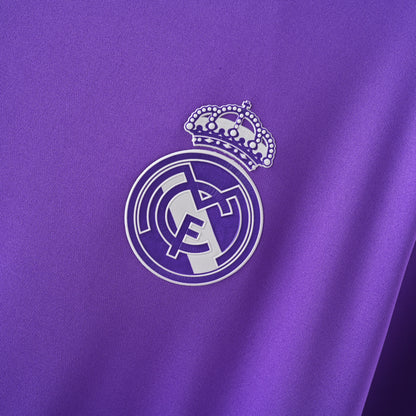 Maillot Real Madrid Manches Longues Retro Vintage 2016-2017 Exterieur Homme | Foot Sport