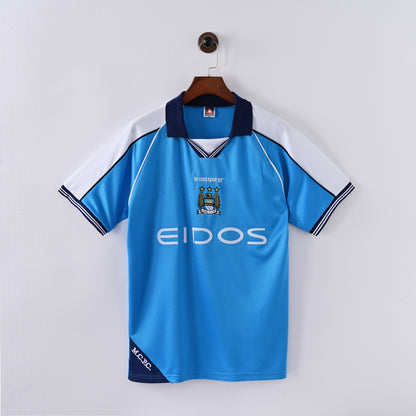 Maillot Manchester City Retro Vintage 1999-2001 Domicile Homme | Foot Sport