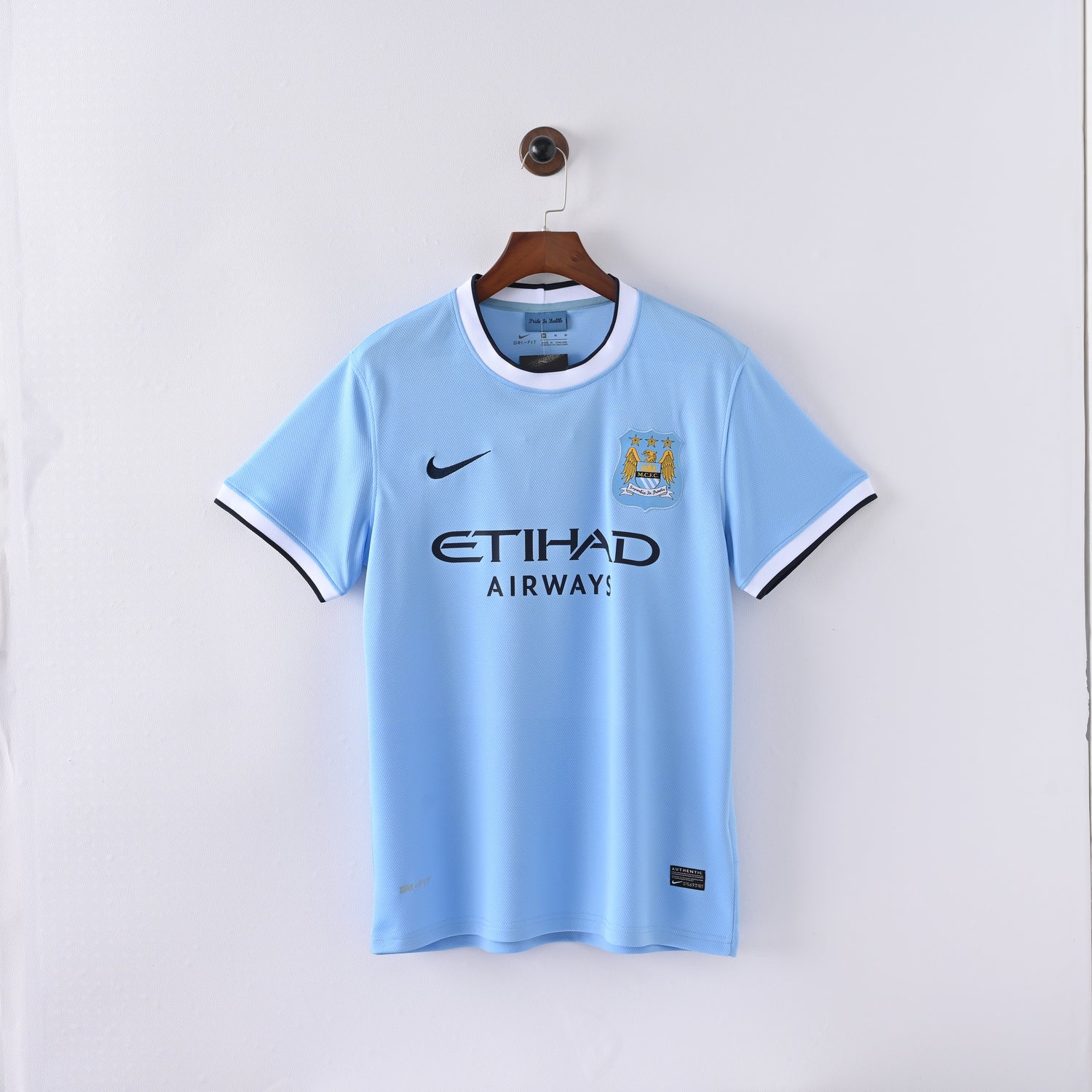 Maillot Manchester City Retro Vintage 2013-2014 Domicile Homme | Foot Sport