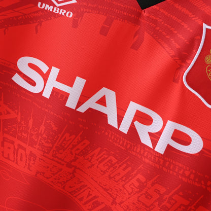 Maillot Manchester United Retro Vintage 1994-1996 Domicile Homme | Foot Sport
