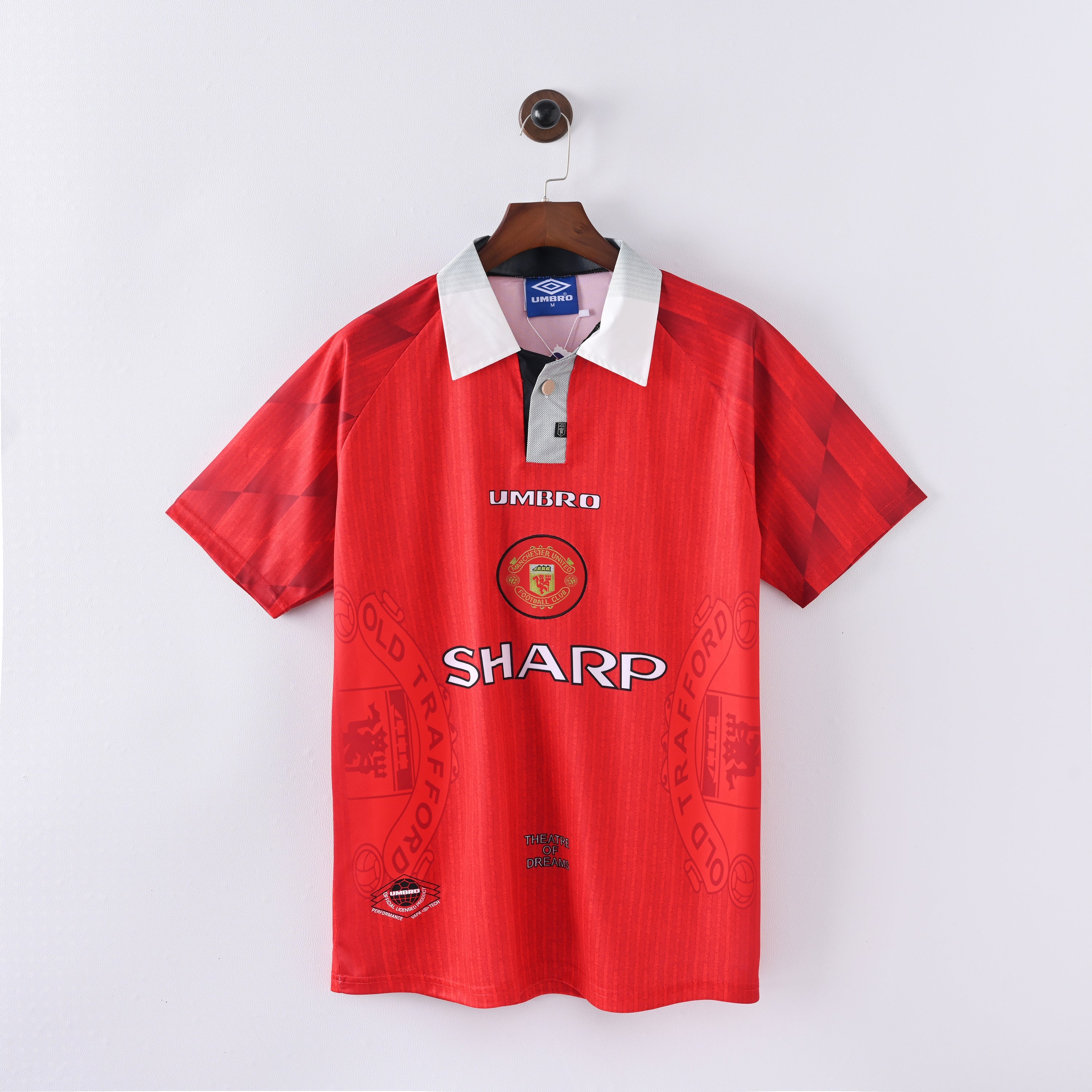Men's Manchester United Retro Vintage 1996-1997 Home Jersey – Foot