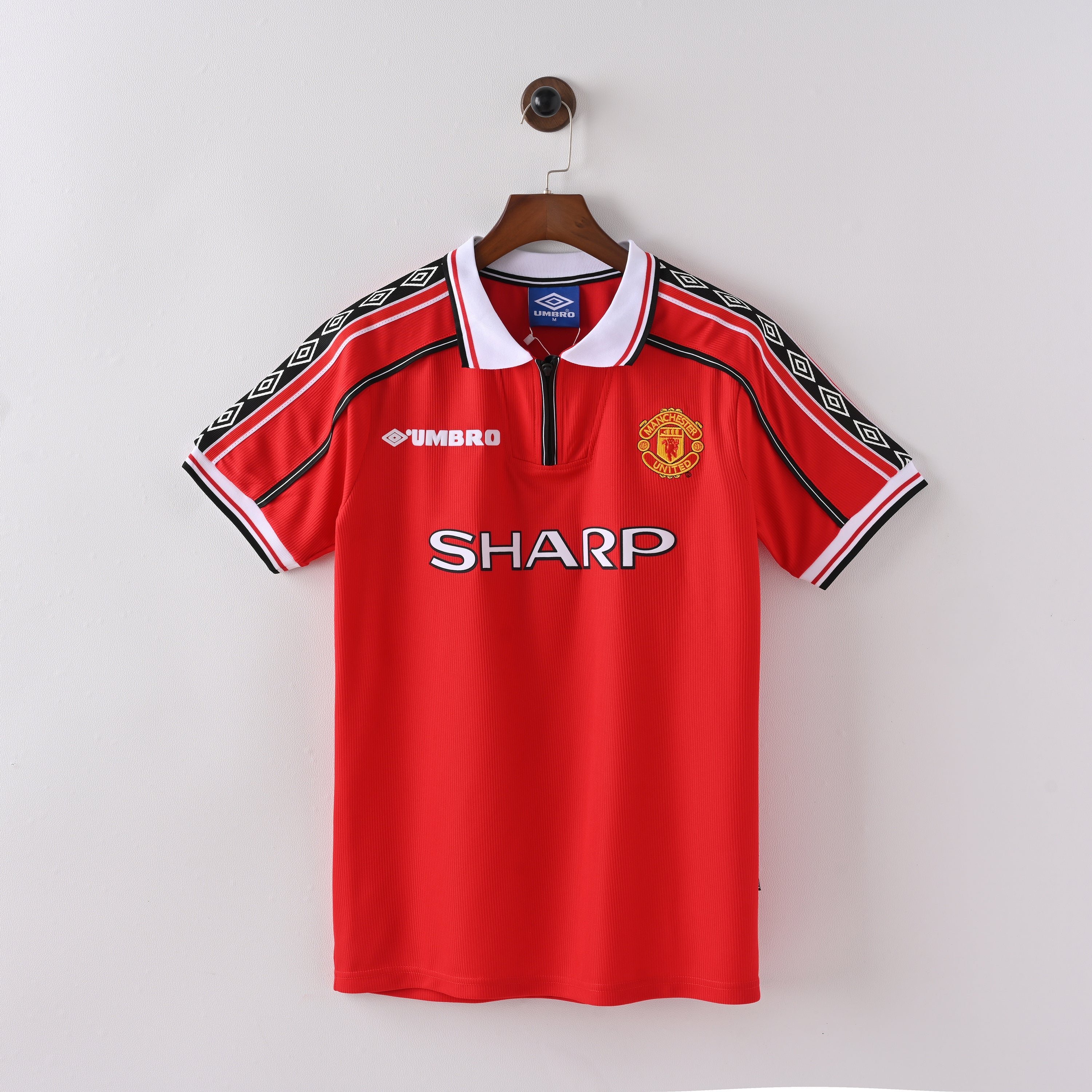 Men's Manchester United Retro Vintage 1998-1999 Home Jersey – Foot