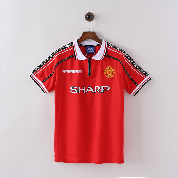 ウェア MANCHESTERUNITED 1999 uniform Men's Manchester United Retro Vintage 1998-1999 Home Jersey – Foot