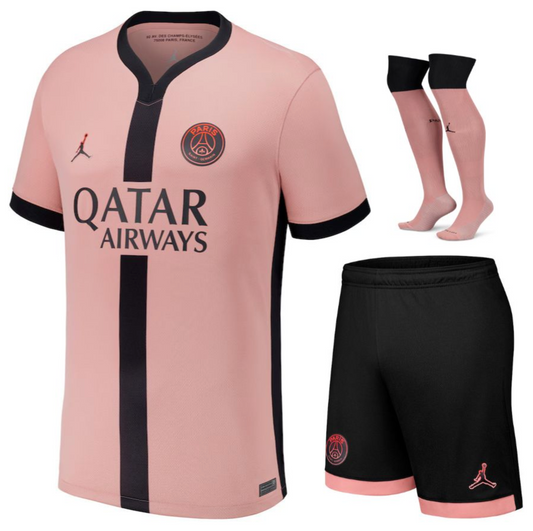 Maillot Kit Enfant PSG Third Rose 2024 2025