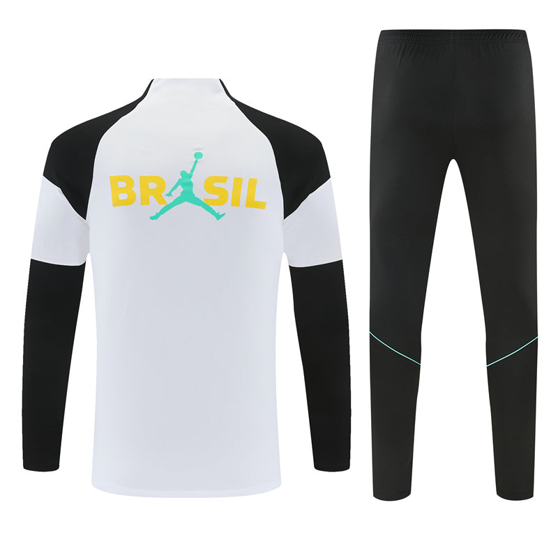 Brazil Training Tracksuit Men/Kids 2026 2027 Black Orange