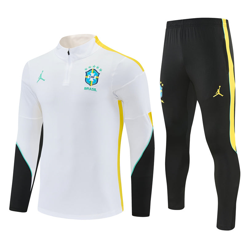 Survetement Bresil Training Homme/Enfant 2026 2027 Blanc